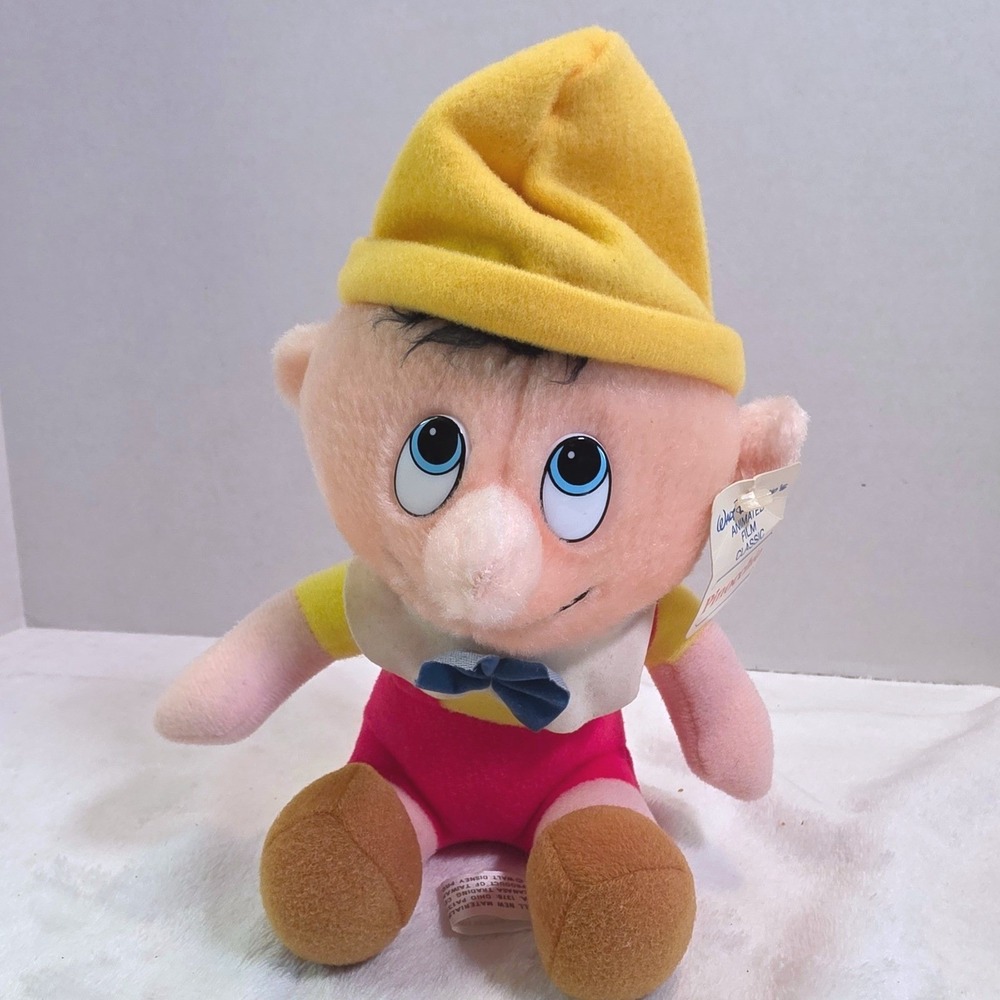 Vintage 1985 Disney Pinocchio Plush Toy Walt Disney Productions Canasa Trading